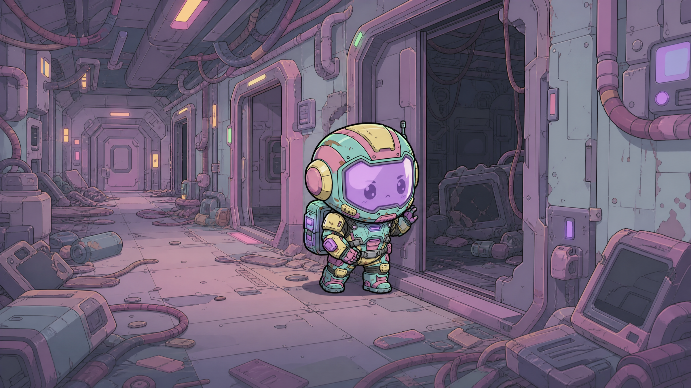 Corridor exploration: danger and loot.